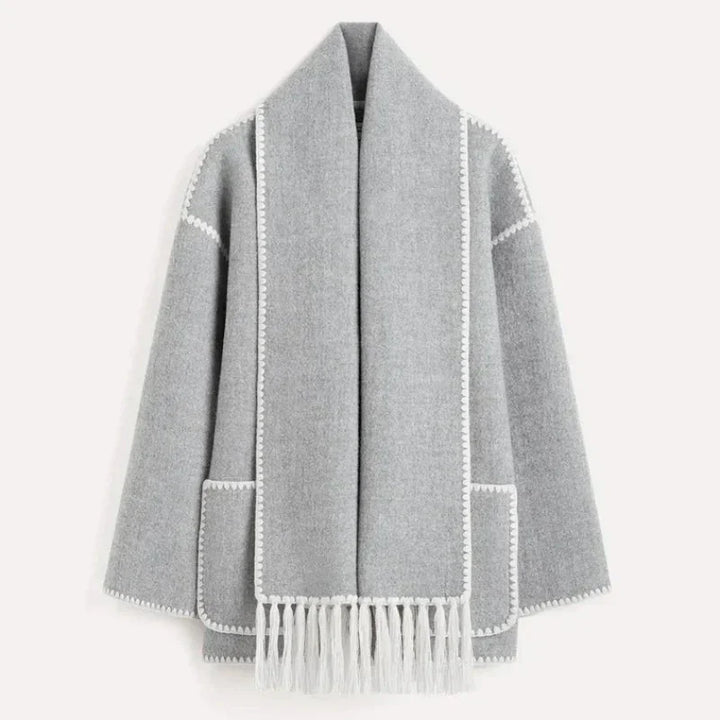Demi - Woollen coat with scarf